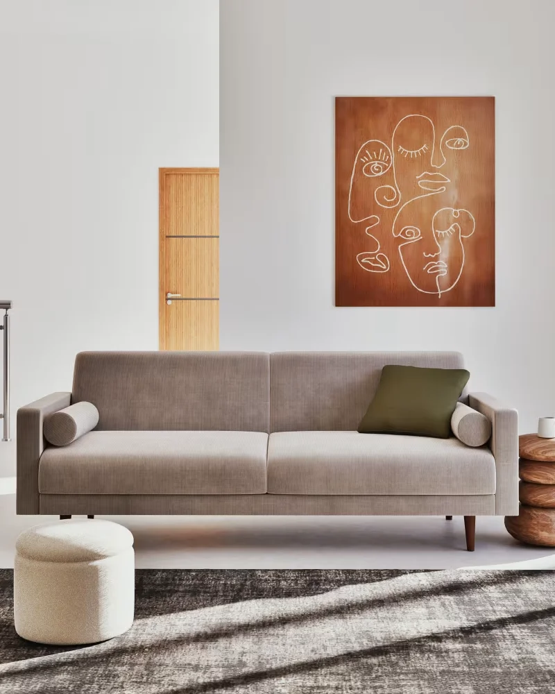 canape velours cotele moderne