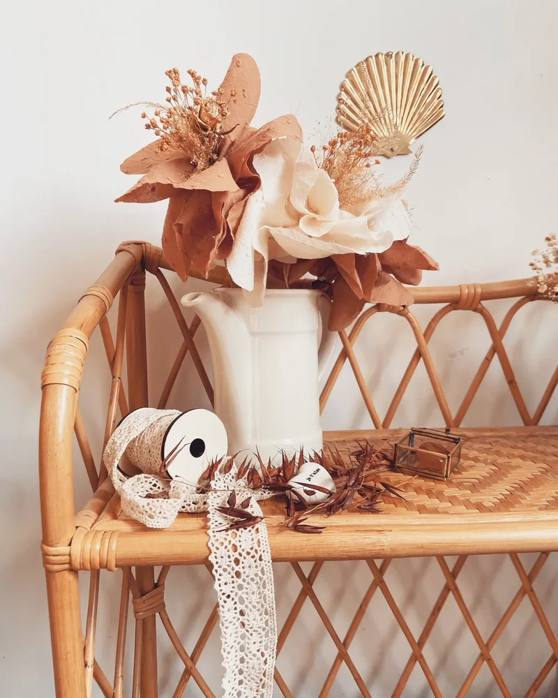 fleur tissu automne diy