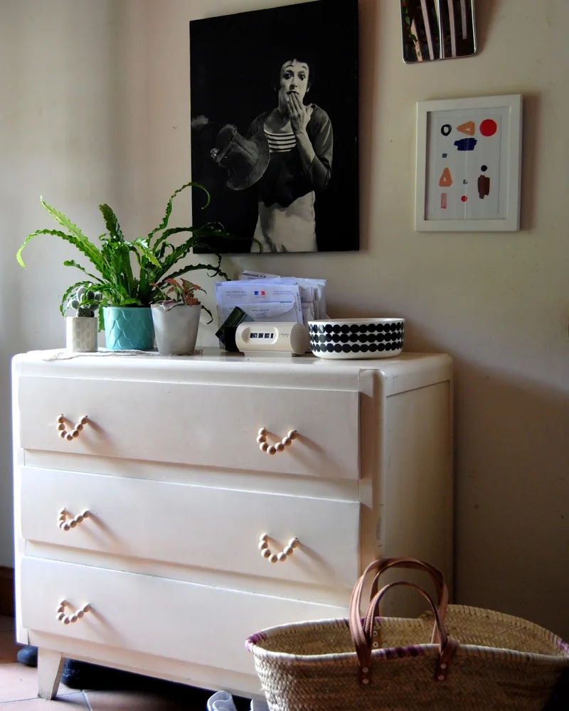 poignee meuble diy perles bois