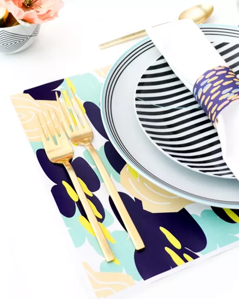 rond de serviette papier motif diy