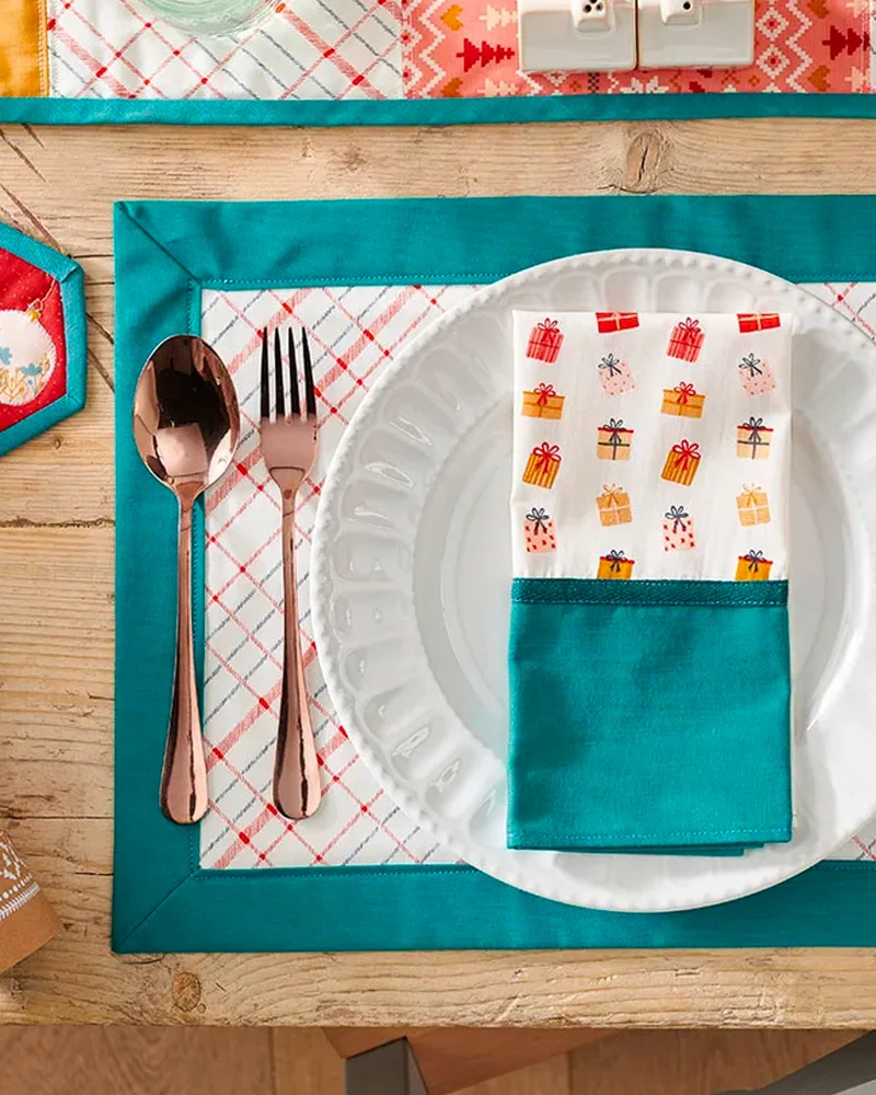 set de table motif diy