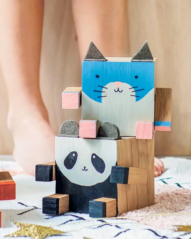 animal cube bois diy