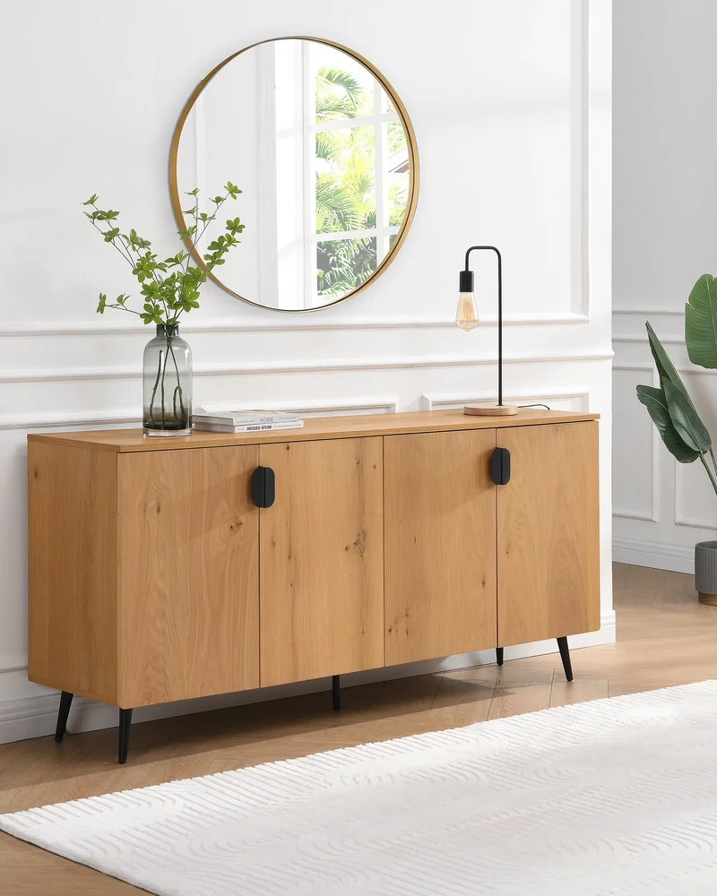 Buffet noir et bois Vente-unique