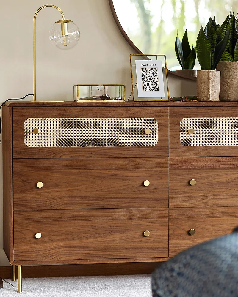 Commode vintage en cannage 6 tiroirs La Redoute