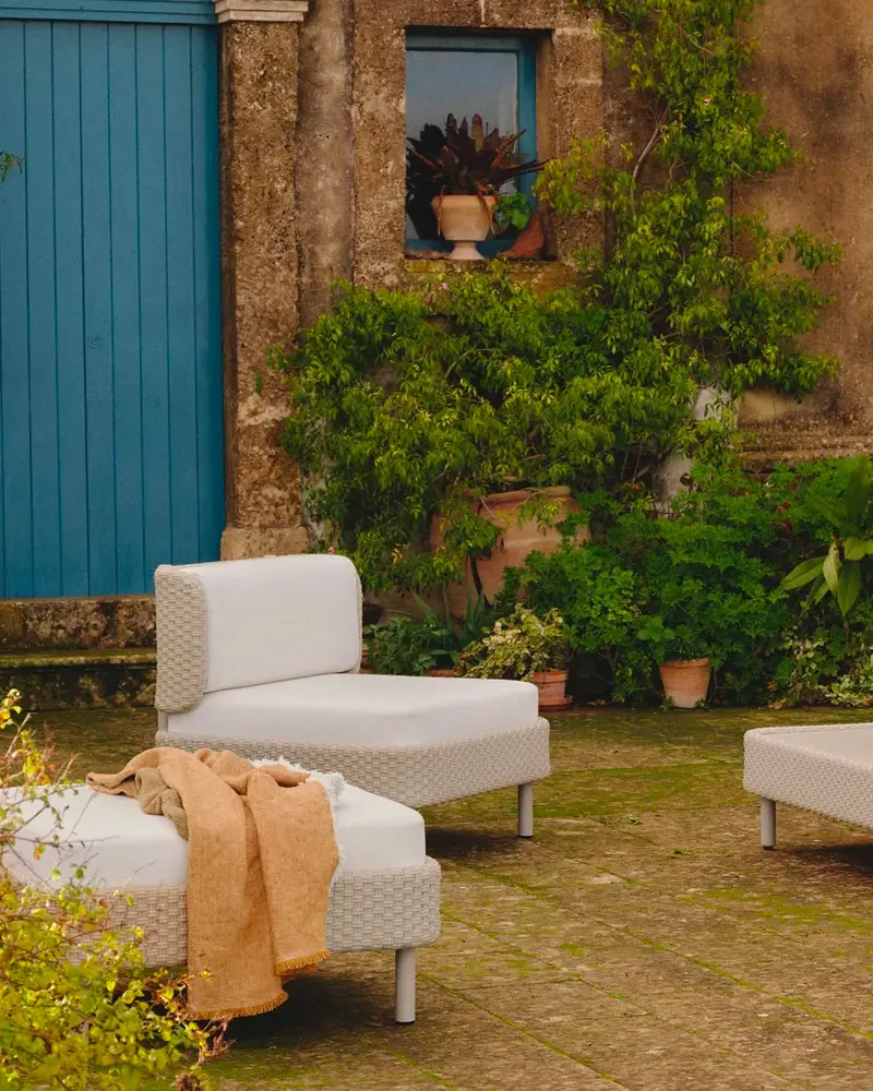 fauteuil jardin resine beige