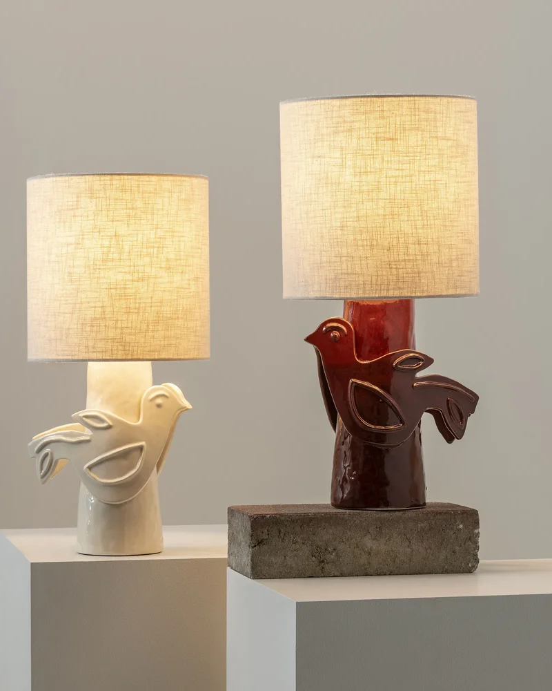Lampe en céramique oiseau madeindesign.com