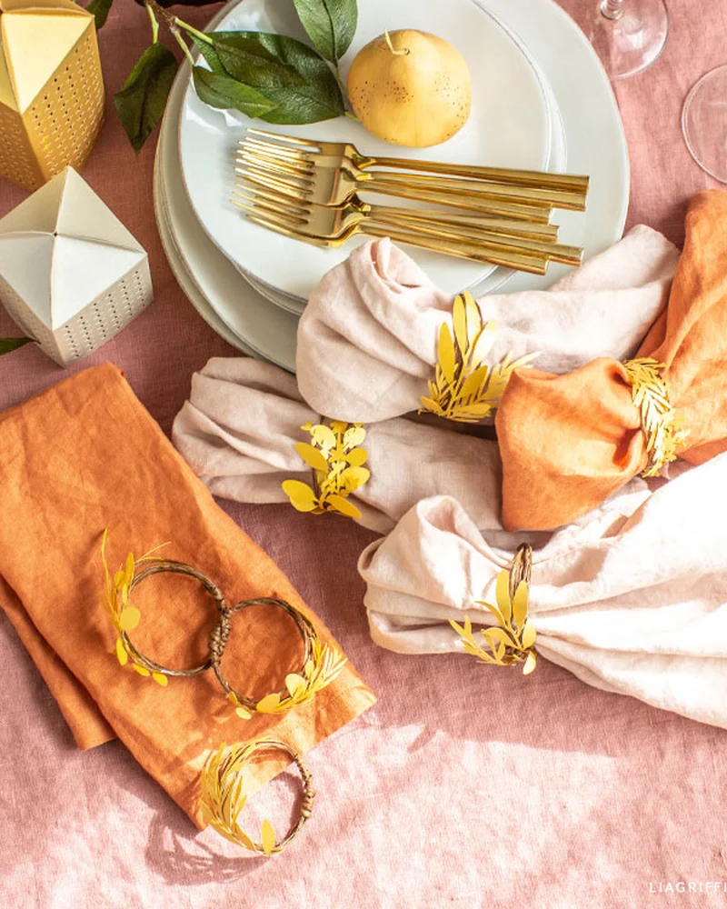 rond de serviette papier vegetal diy