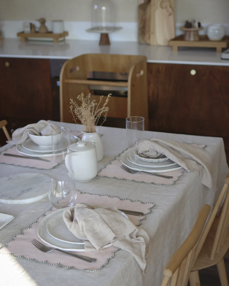 set de table feston diy