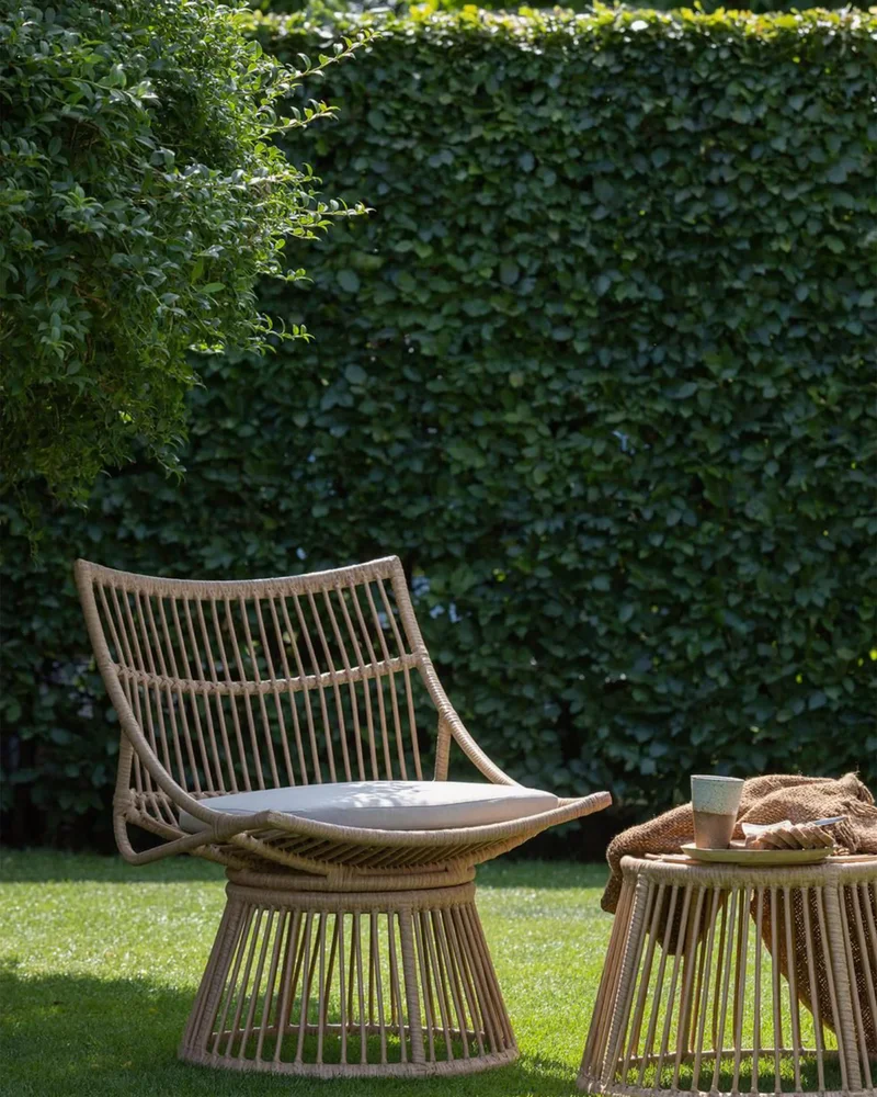 Fauteuil de jardin moderne en rotin Westwing