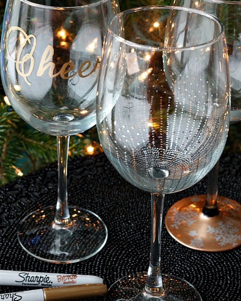 verre dore diy feutre