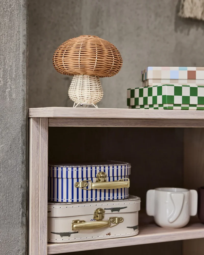 Lampe champignon enfant rotin Westwing