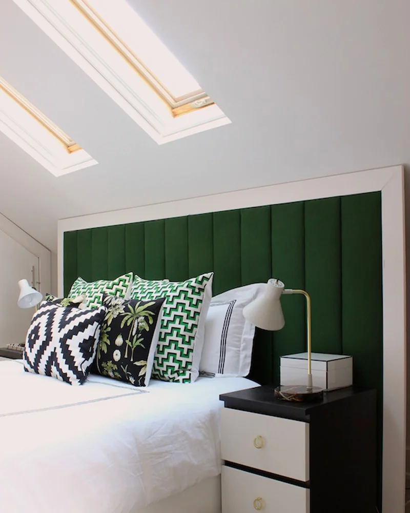tete de lit diy tissu velours bois