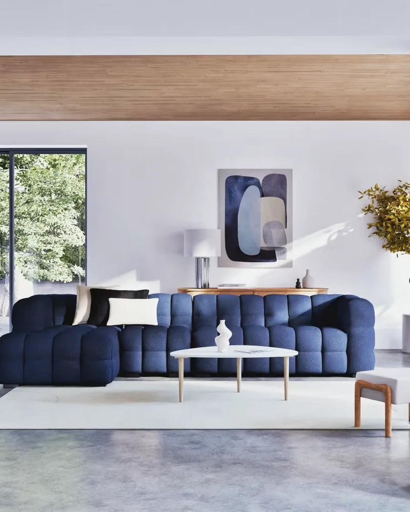 Canapé modulable bleu Maisons du Monde