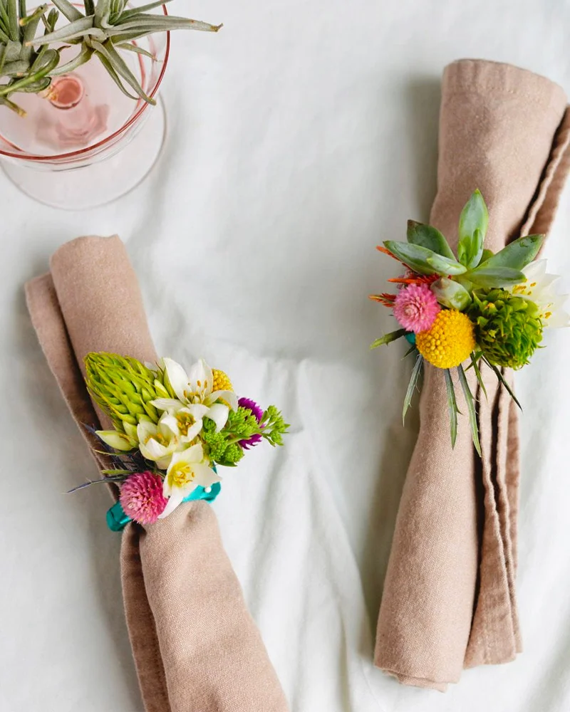 rond de serviette floral diy