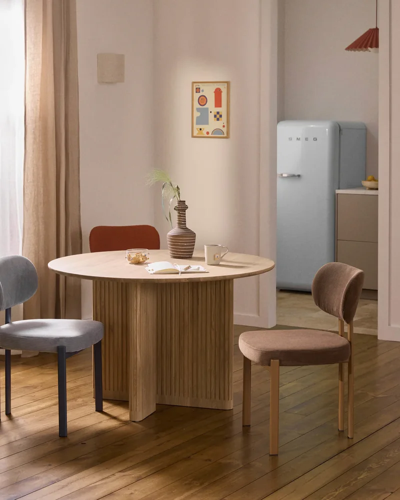 Chaise en velours et bois Westwing