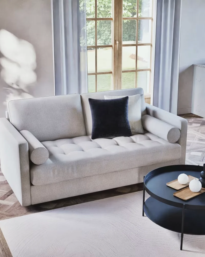 Petit canapé convertible capitonné Maisons du Monde