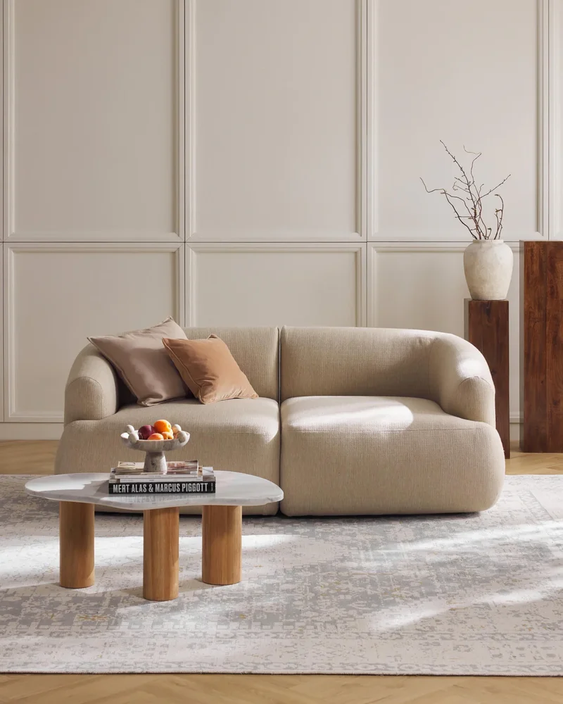 Canapé organique modulable 2 places Westwing