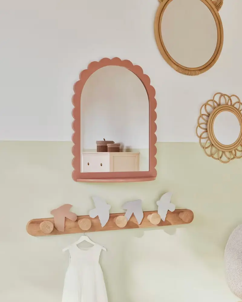 miroir festonne terracotta