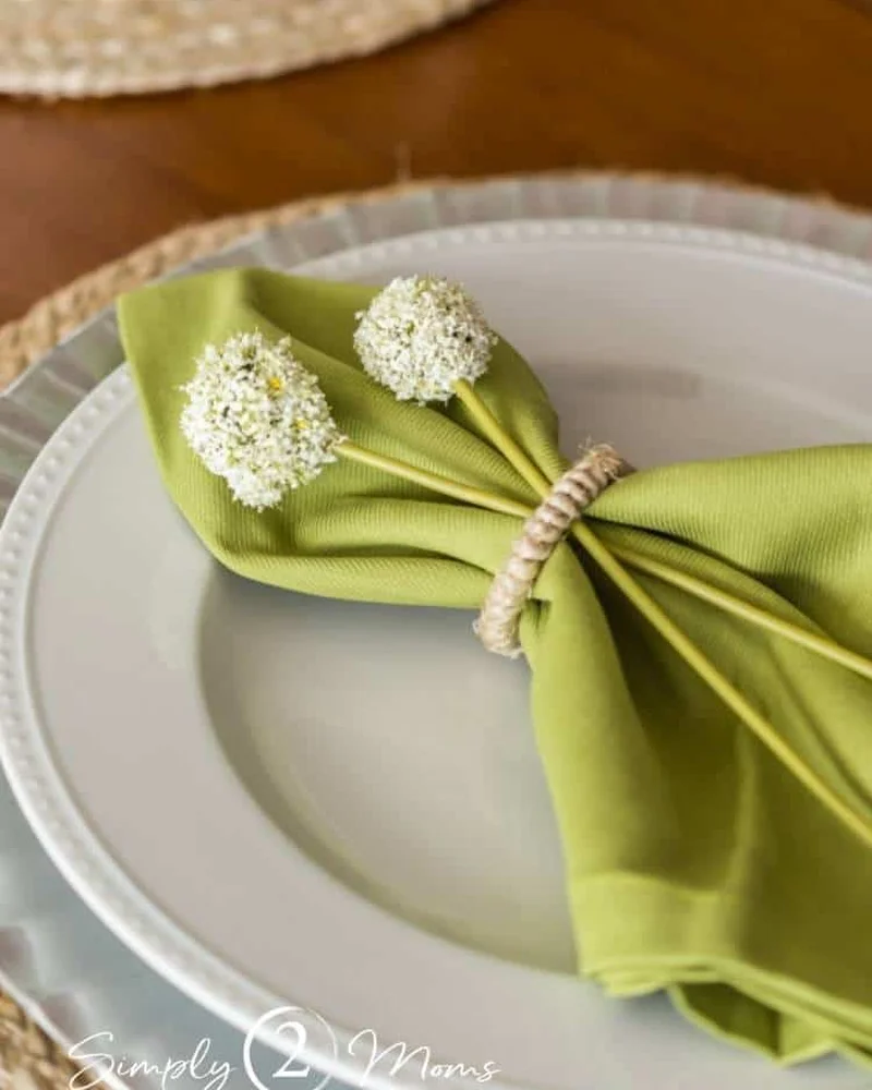 rond de serviette diy corde