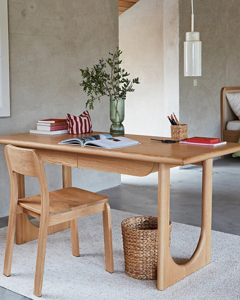 Bureau en bois 2 tiroirs La Redoute