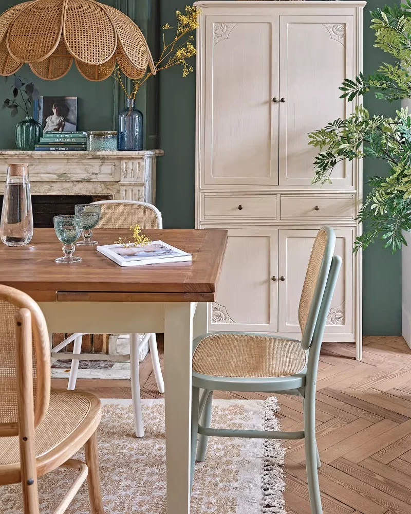 Chaise en cannage et bois Maisons du Monde