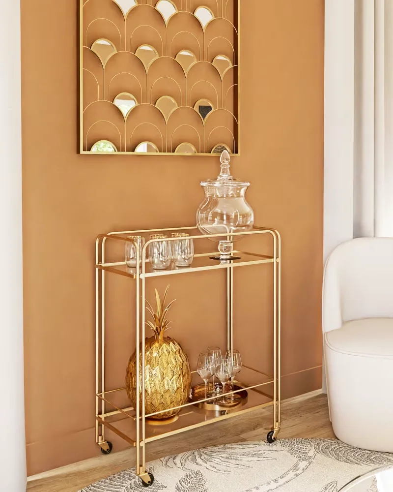Desserte à roulettes dorée Maisons du Monde