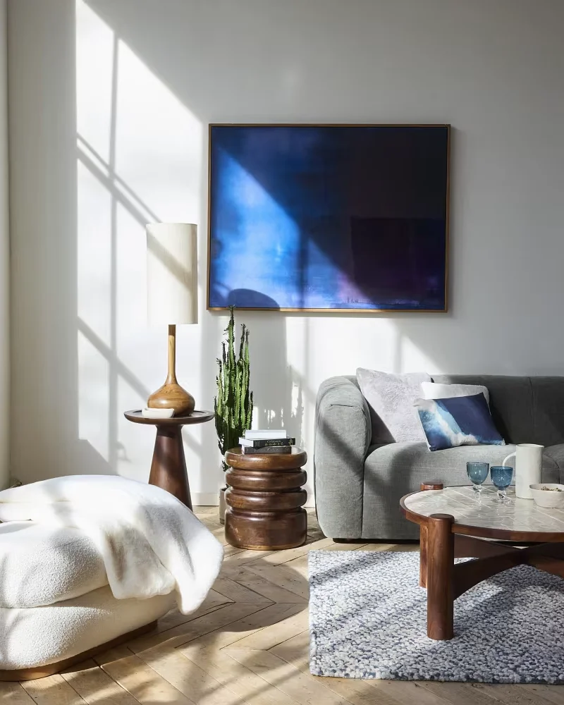 Lampe vintage pied bois Maisons du Monde