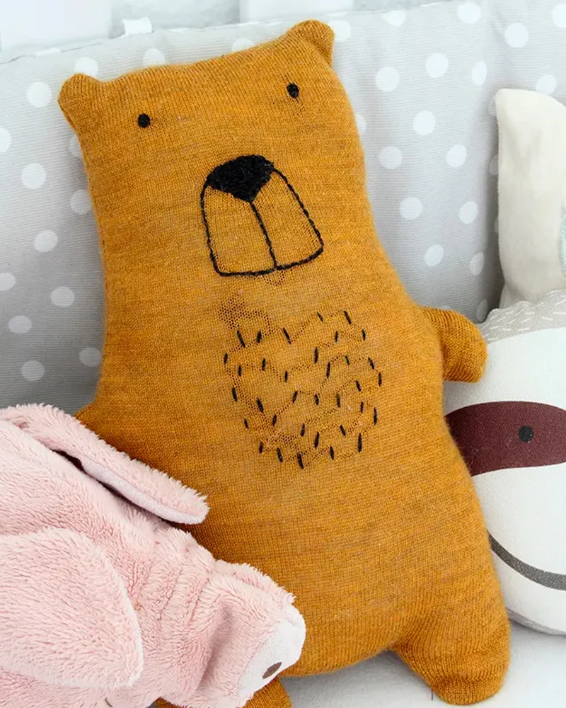 peluche diy pull laine