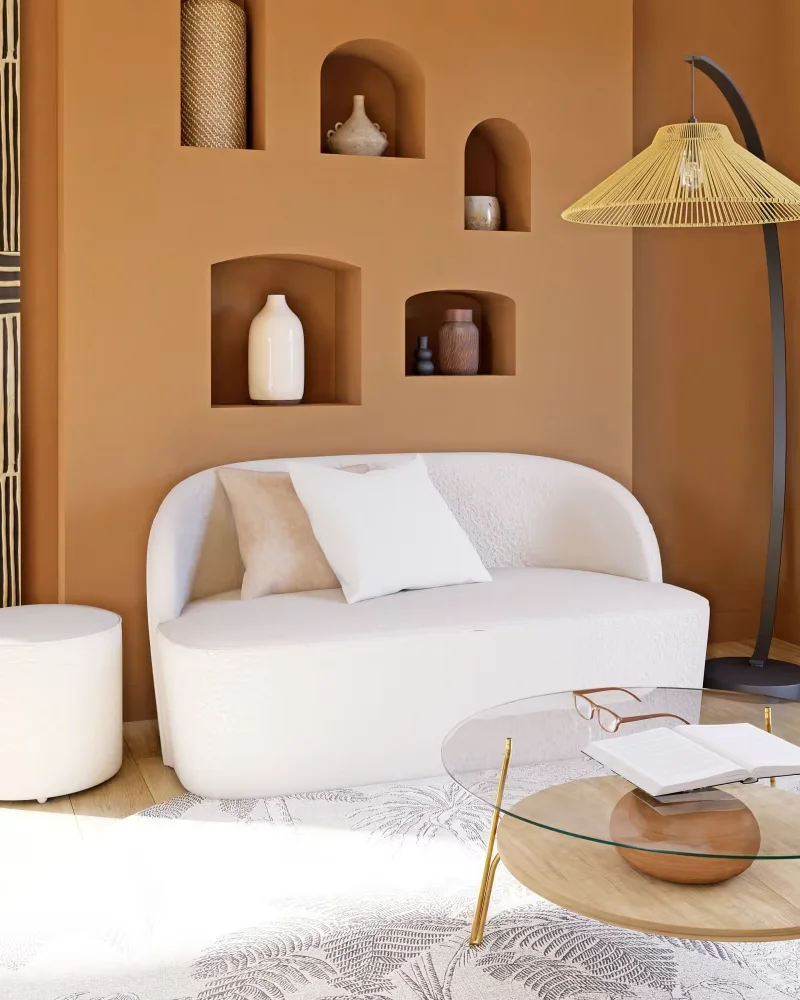 Petit canapé organique blanc Maisons du Monde