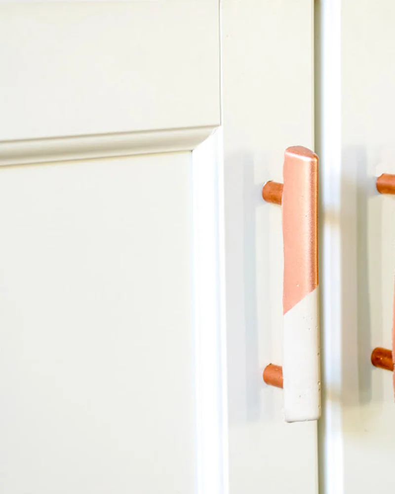 poignee meuble diy beton cuivre