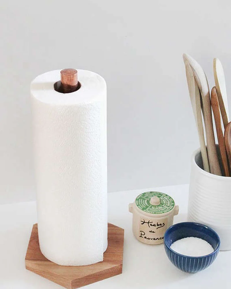 porte rouleau essuie tout a poser diy bois