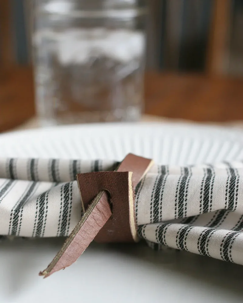 rond de serviette cuir diy