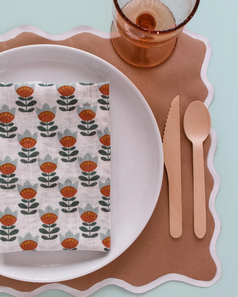 set de table diy papier kraft