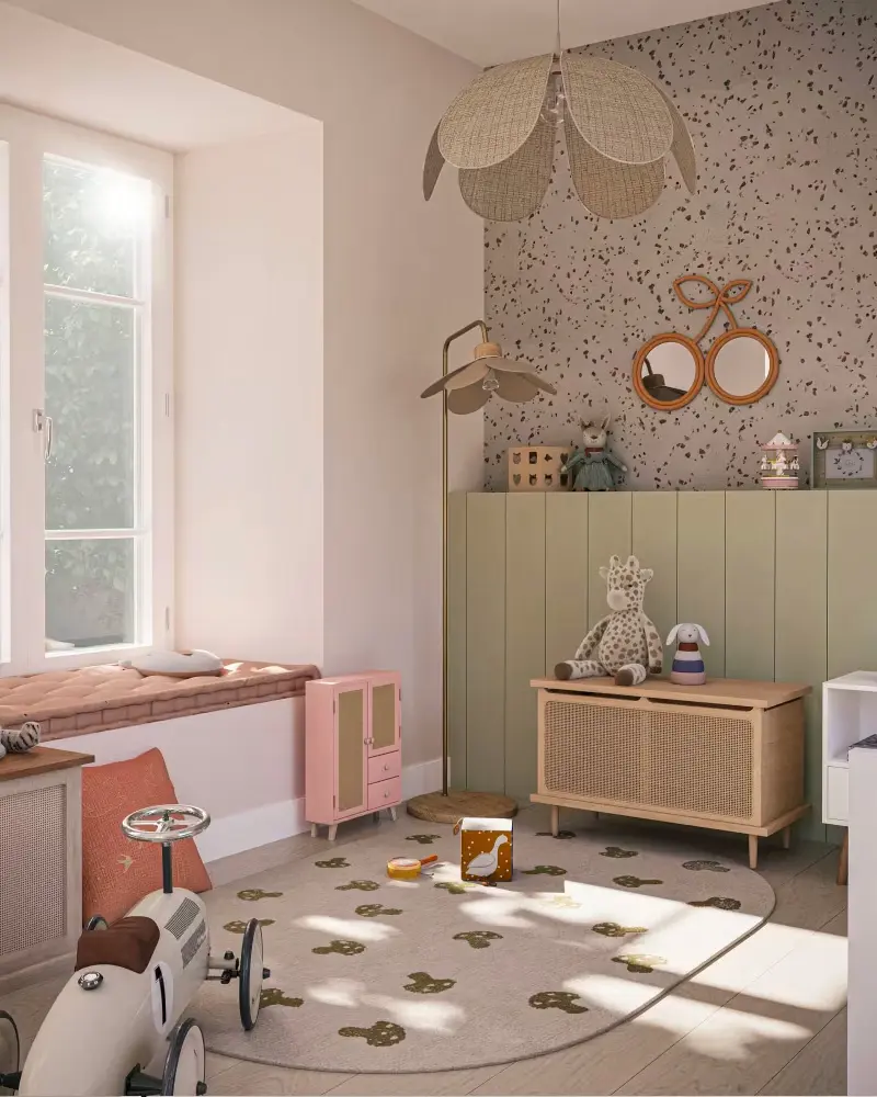 coffre enfant cannage