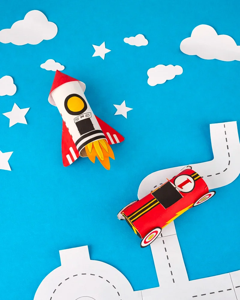 voiture fusee diy enfant