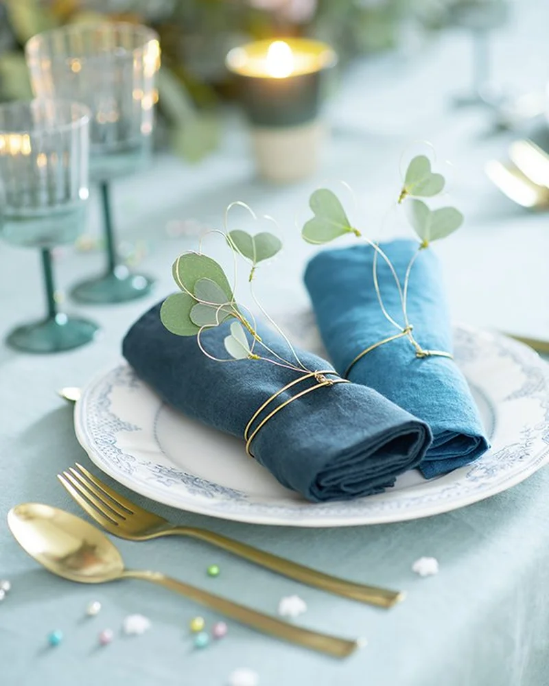 rond de serviette fil de fer dore diy