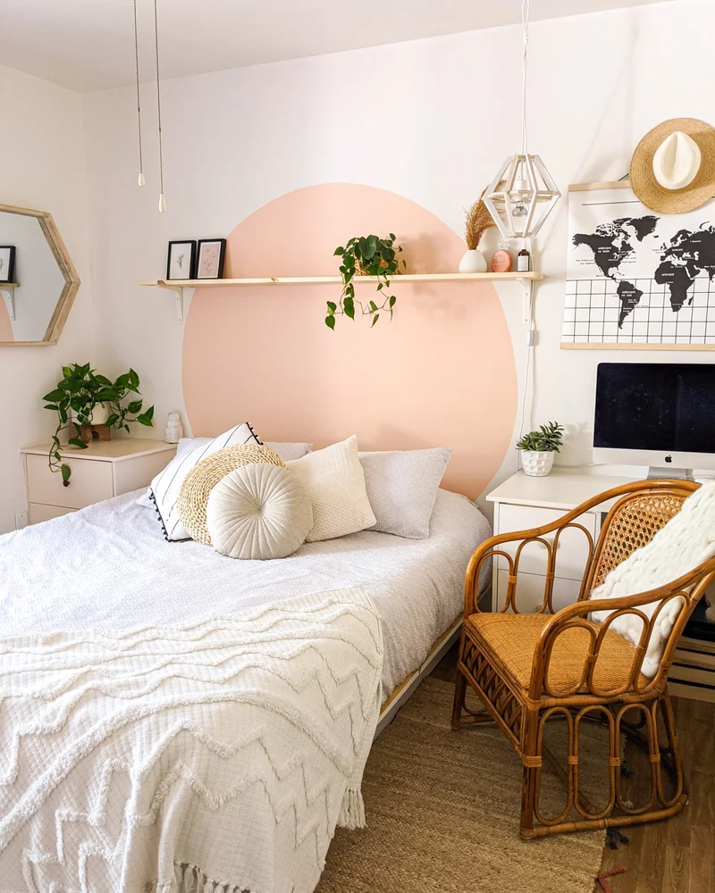 tete de lit diy peinture cercle