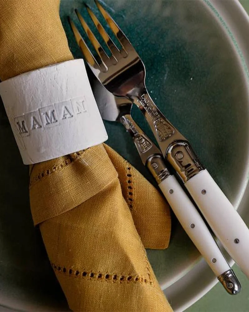 rond de serviette ceramique personnalise diy