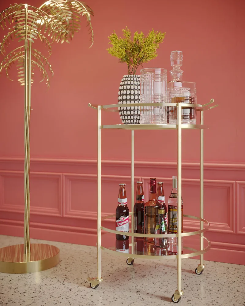 Desserte à roulettes ronde Westwing