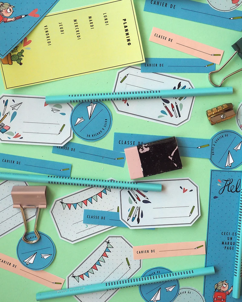 etiquette rentree diy illustree