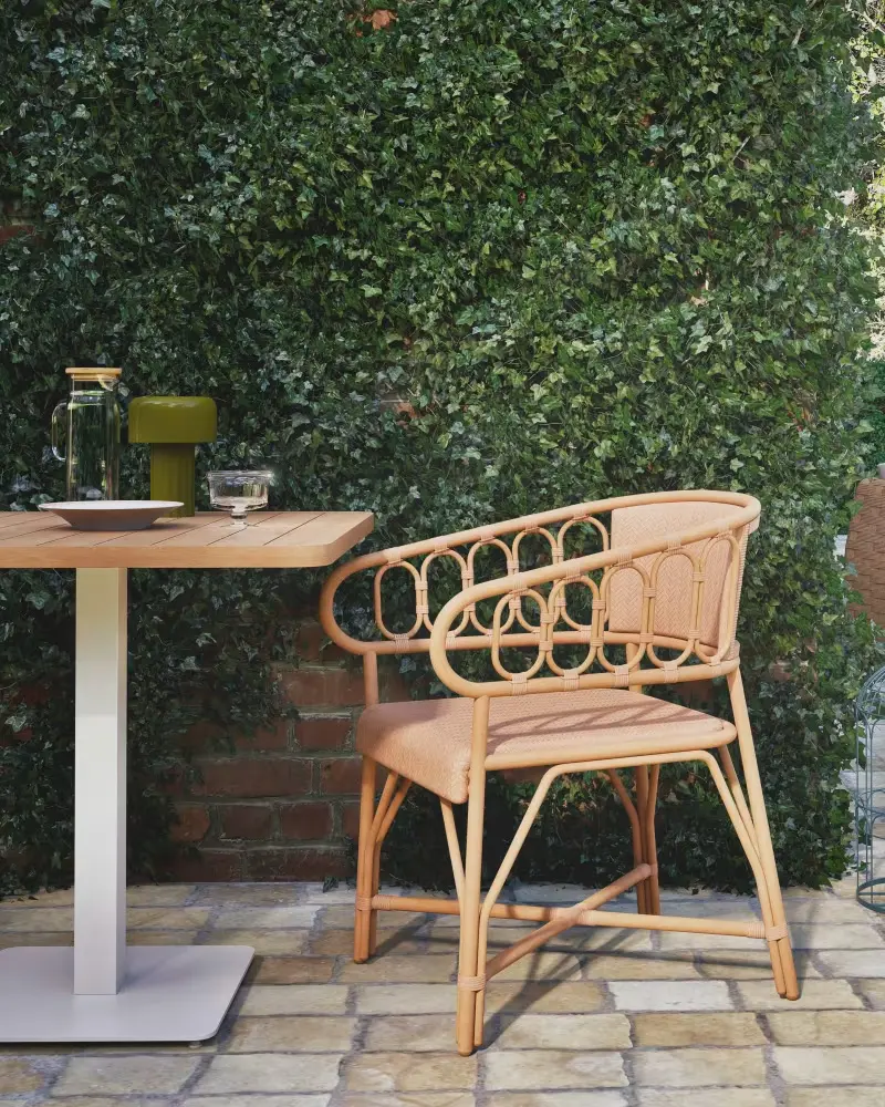 fauteuil jardin resine tressee