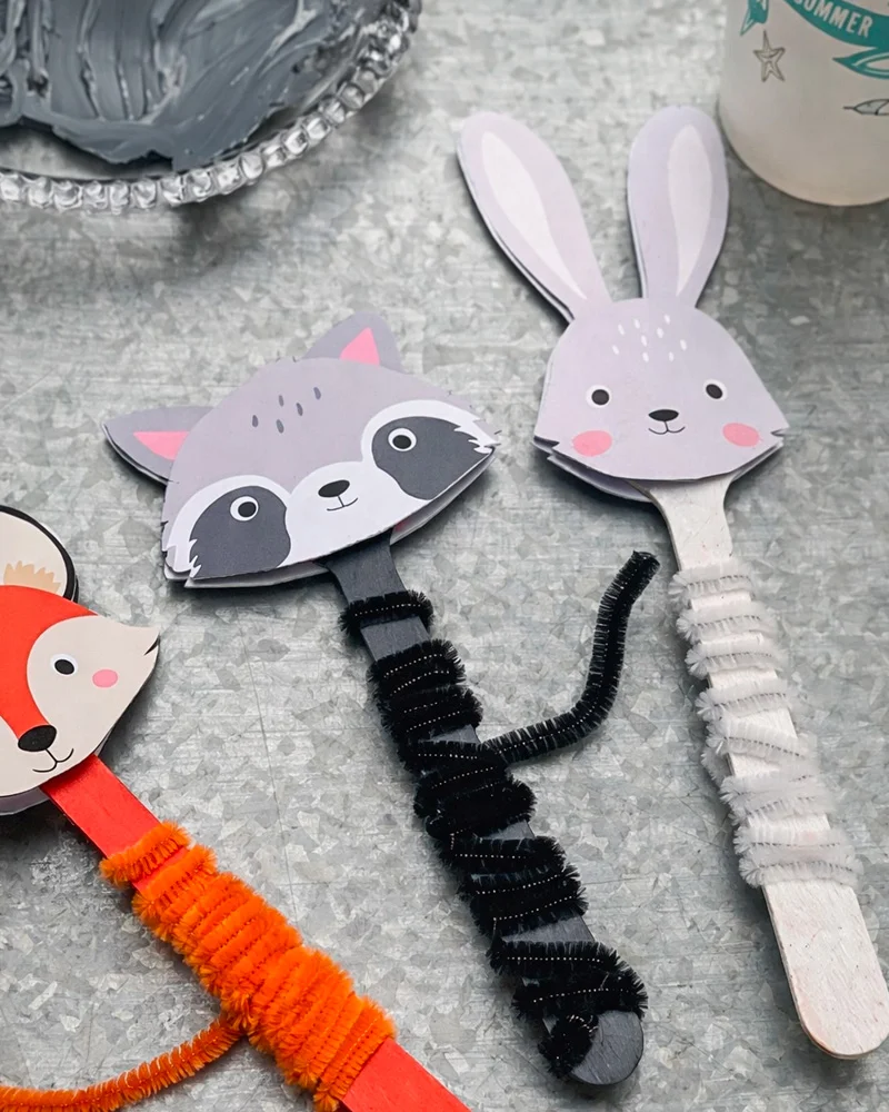 marionnette animaux diy cuillere
