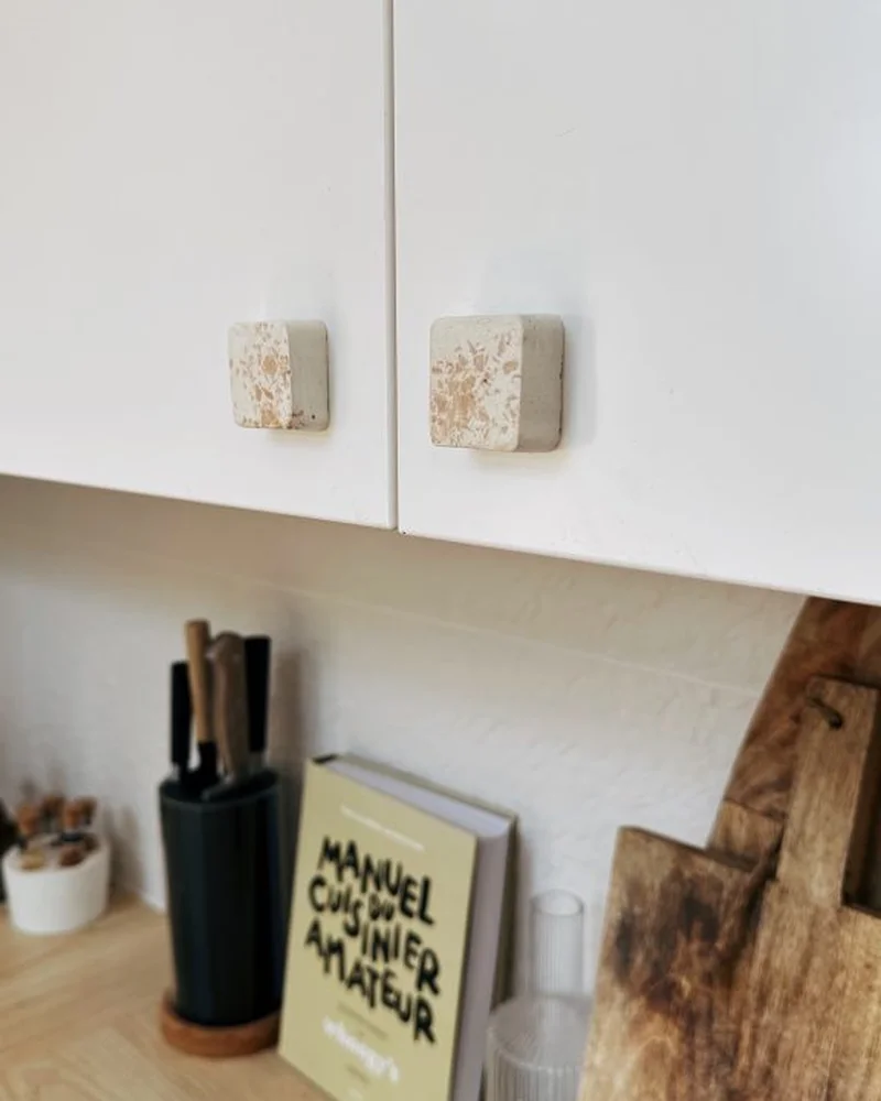 poignee meuble diy beton terrazzo diy