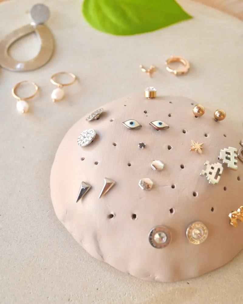 support boucle oreille diy pate fimo