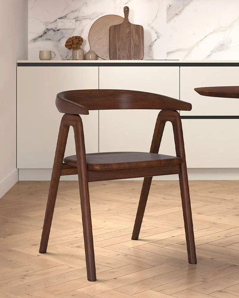 Chaise en bois d'hévéa Rendez-Vous Déco