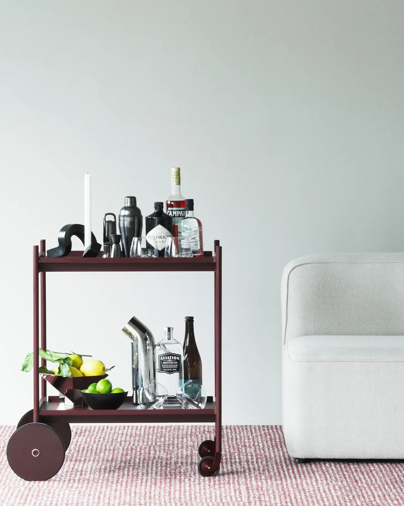 Desserte à roulettes moderne bordeaux madeindesign.com