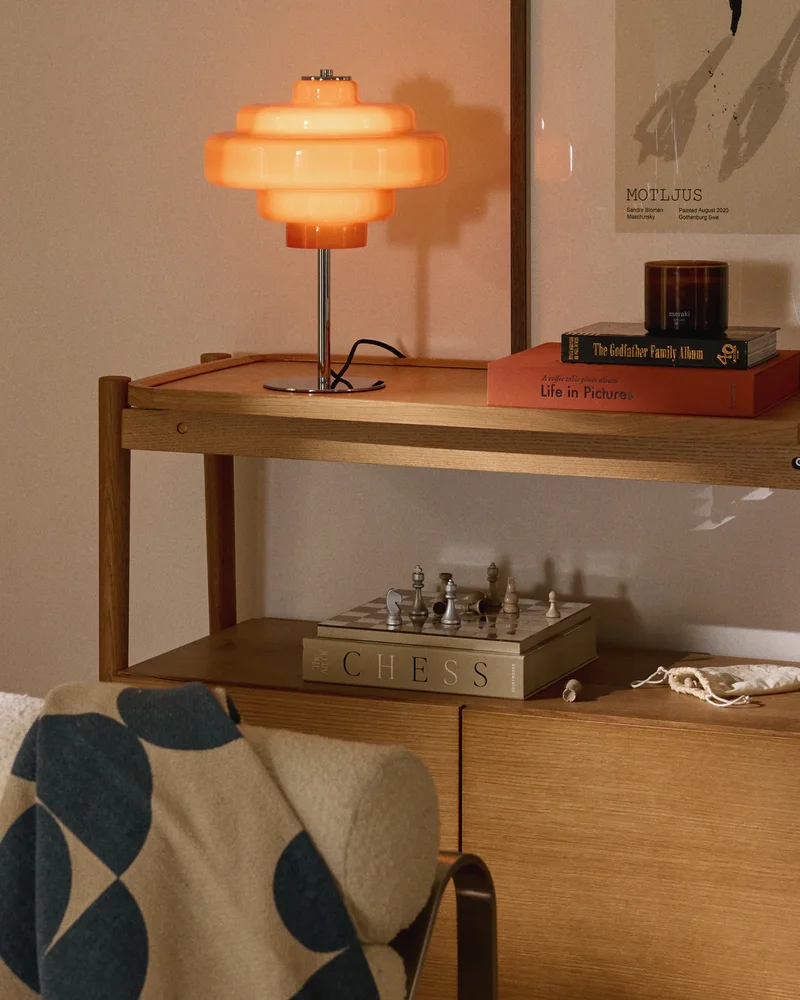 Lampe en verre vintage orange Westwing