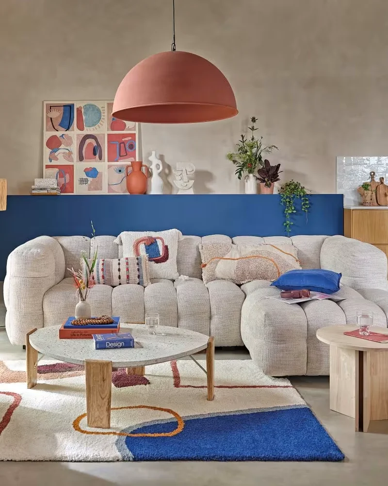 Canapé d'angle capitonné Maisons du Monde