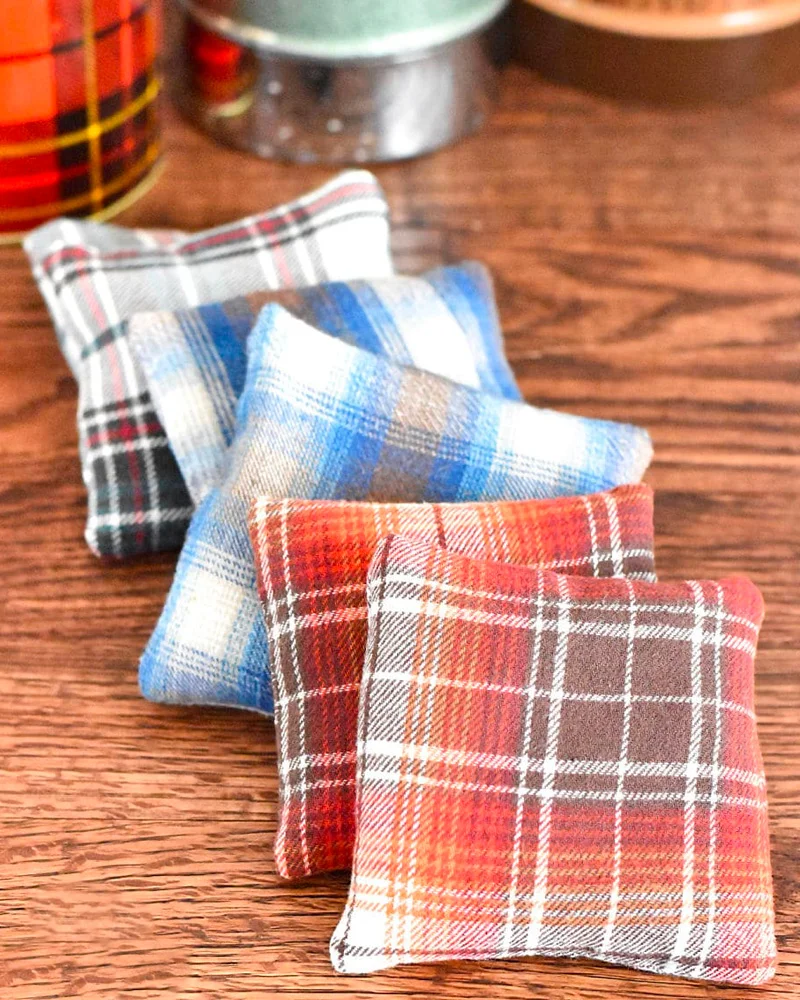 chauffe main tissu ecossais diy