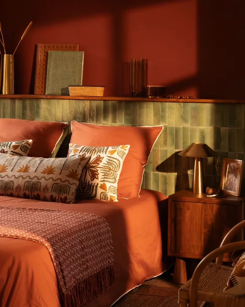 Coussin à motifs colorés vert Maisons du Monde